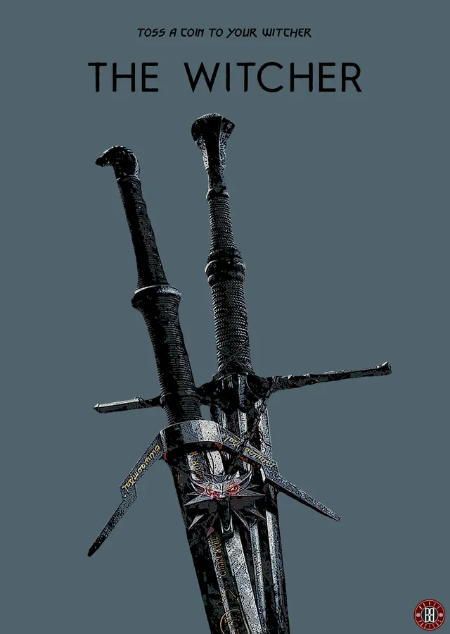 The Witcher: İki Kılıç metal tablo