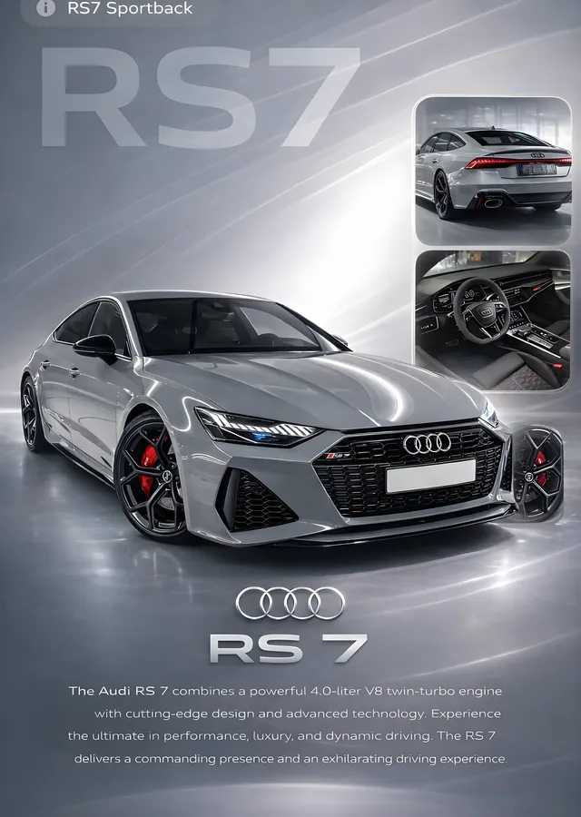 Audi RS7 Sportback metal tablo