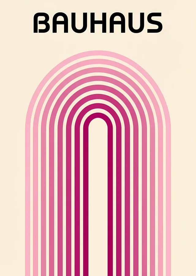 Bauhaus: Pembe Kemer metal tablo