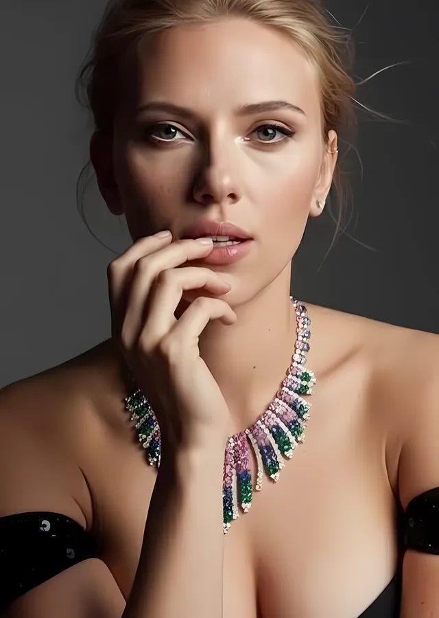 Scarlett Johansson: Kolye metal tablo