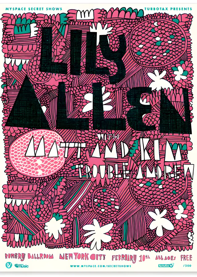 Lily Allen: Bowery Ballroom metal tablo