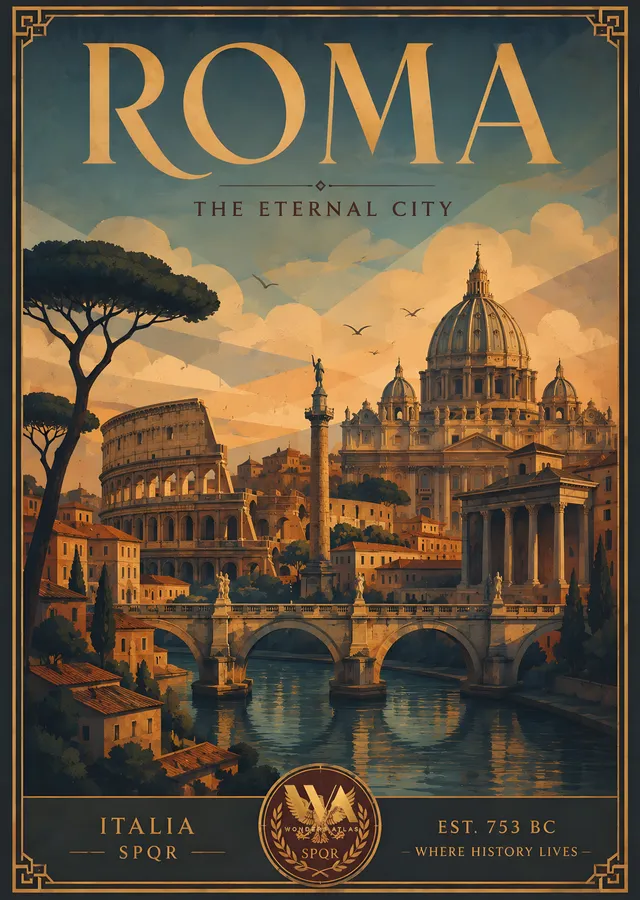 Roma: The Eternal City metal tablo
