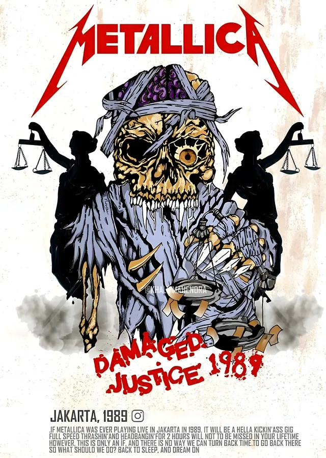 Metallica: Damaged Justice 1989 metal tablo