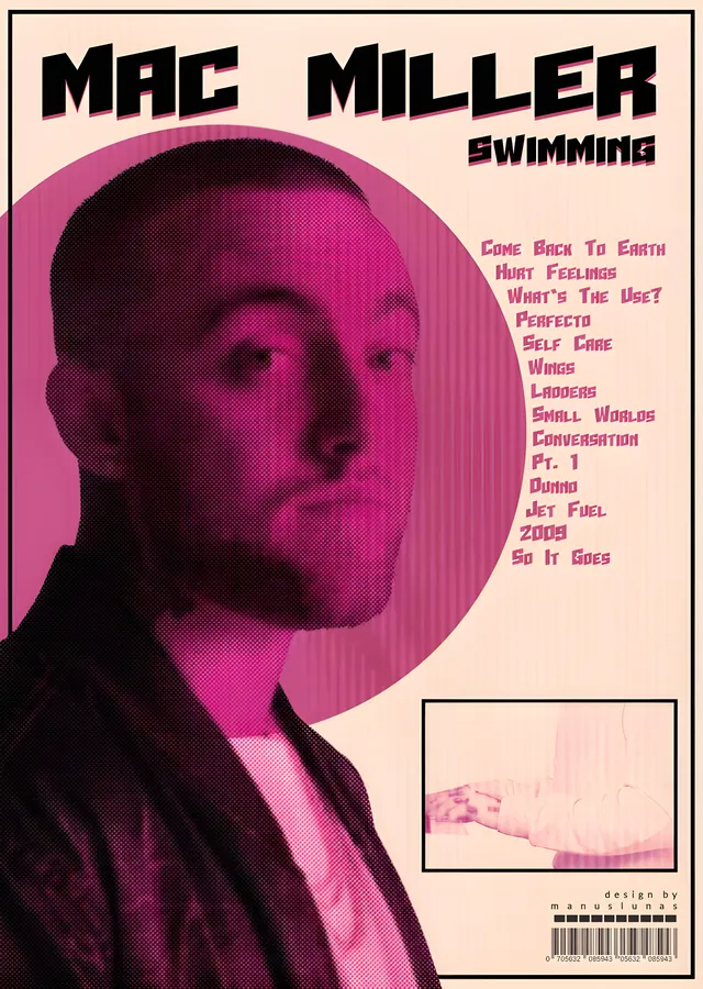 Mac Miller: Swimming metal tablo