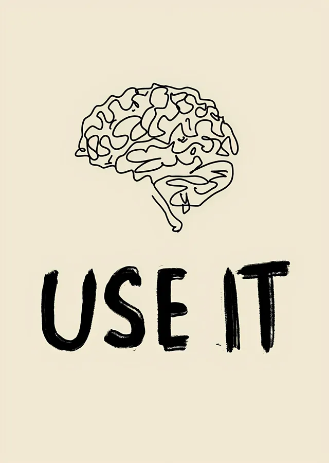 Use It: Minimal Beyin metal tablo