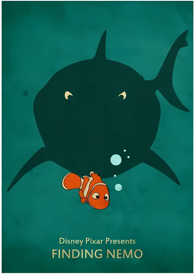 Finding Nemo: Nemo ve Köpekbalığı metal tablo