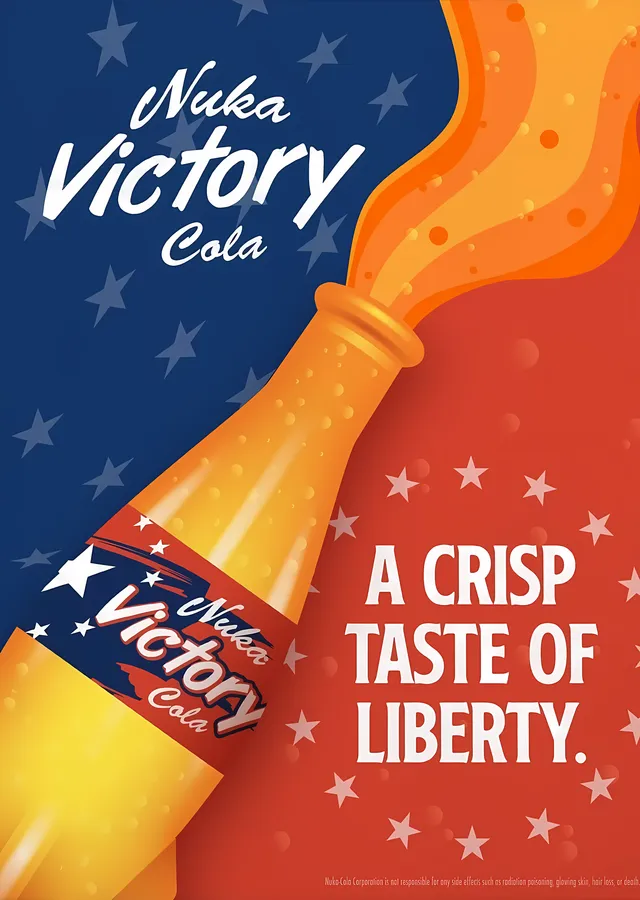Fallout: Nuka Victory Cola metal tablo