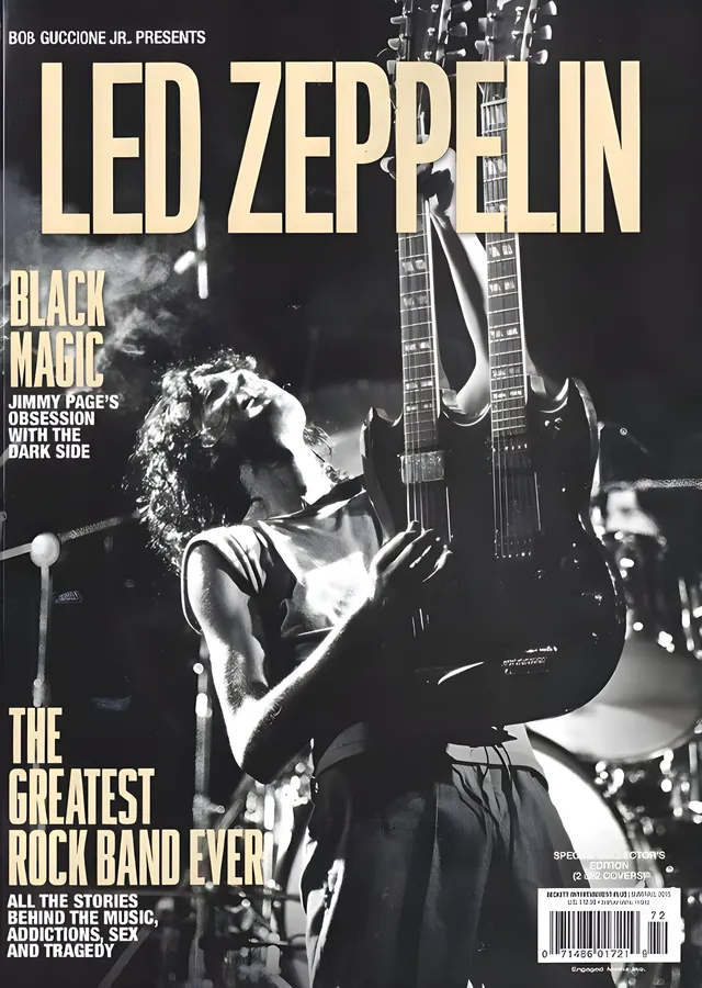 Led Zeppelin: Sahnede Jimmy Page metal tablo