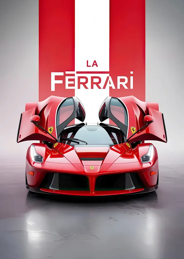 La Ferrari metal tablo