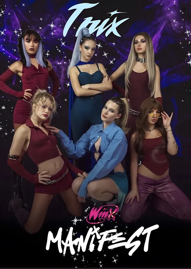 Winx Manifest: Trix Üçlüsü Sahnede metal tablo