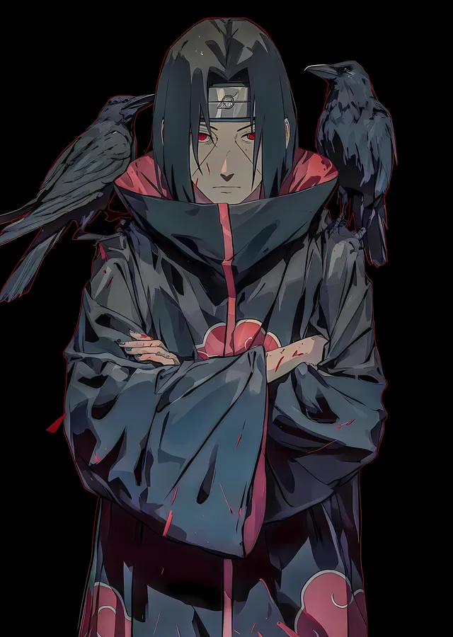 Naruto - Uchiha Itachi: Omuzdaki Kuzgunlar metal tablo