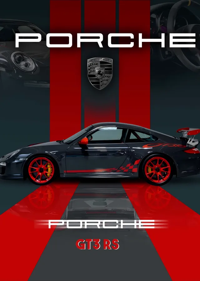 Porsche GT3 RS metal tablo