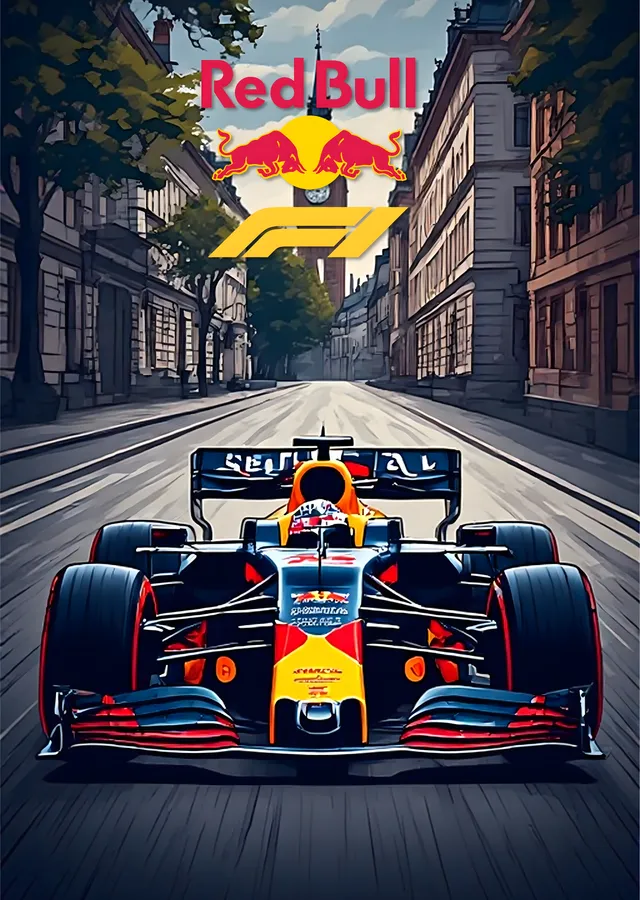 Red Bull F1 Araba metal tablo
