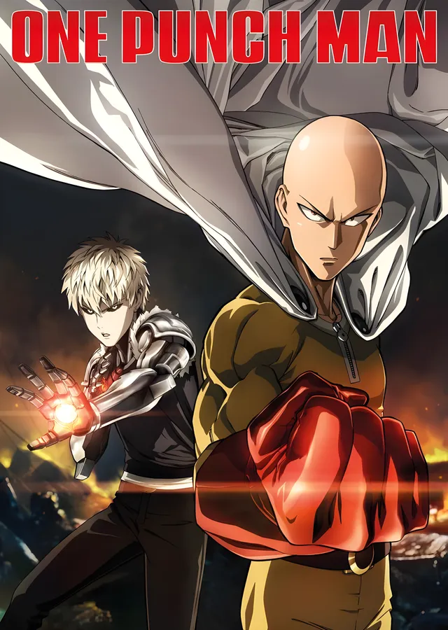 One Punch Man: Kırmızı Logo metal tablo