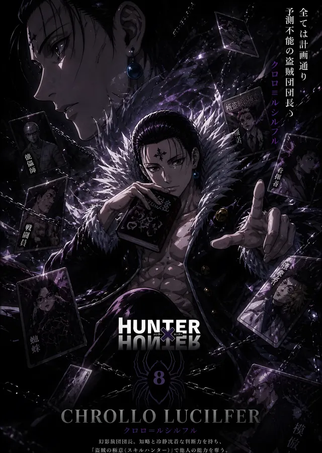 Hunter x Hunter: Chrollo Lucilfer metal tablo