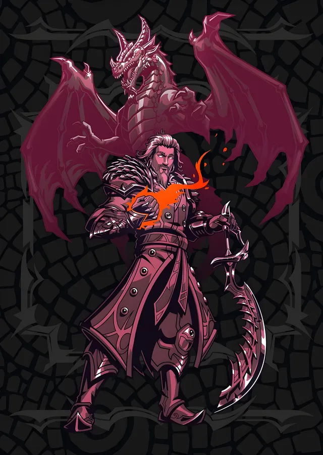 Kanatlı Vampir Lord metal tablo