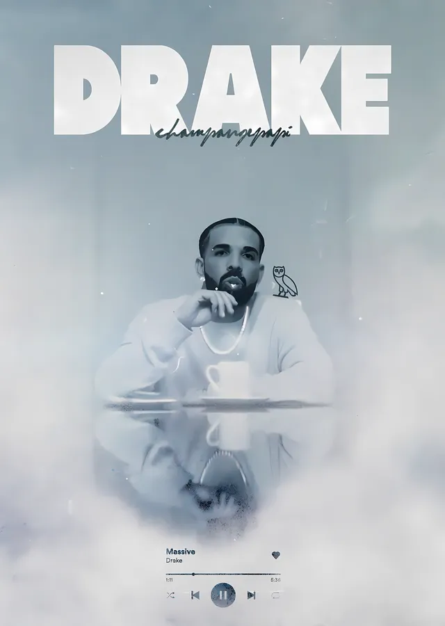 Drake - Champagne Papi metal tablo