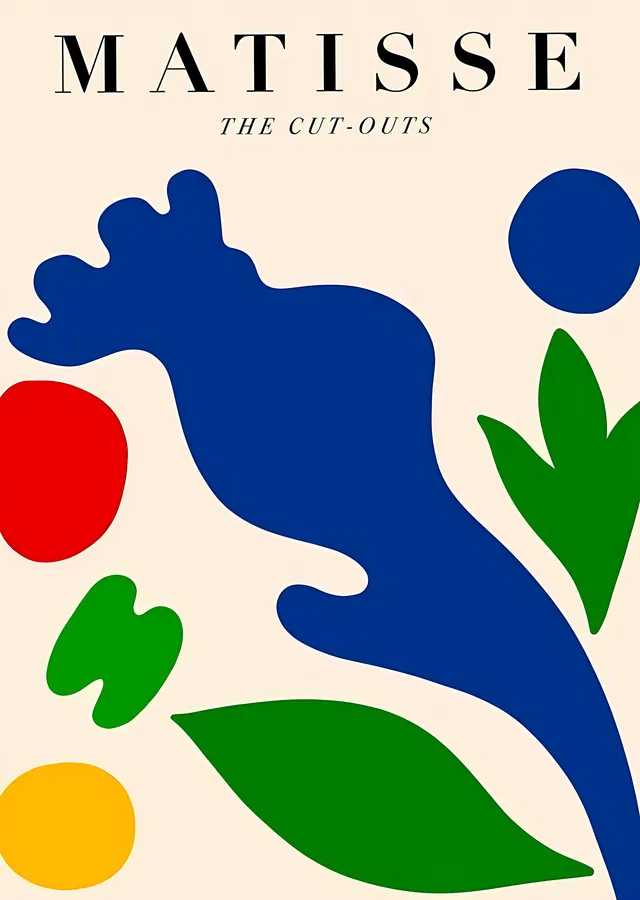 Matisse: The Cut-Outs Renkli metal tablo