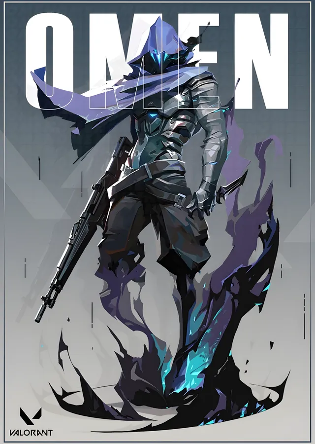 Valorant: Omen Karakter metal tablo