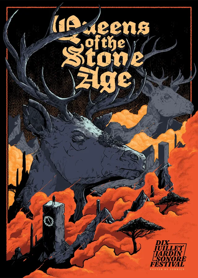 Queens of the Stone Age: Jardin Sonore 2024 metal tablo