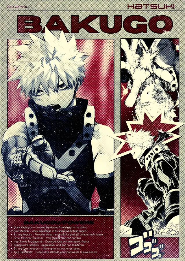 My Hero Academia: Bakugo Patlama Anı metal tablo