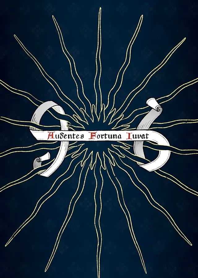 Audentes Fortuna Iuvat metal tablo