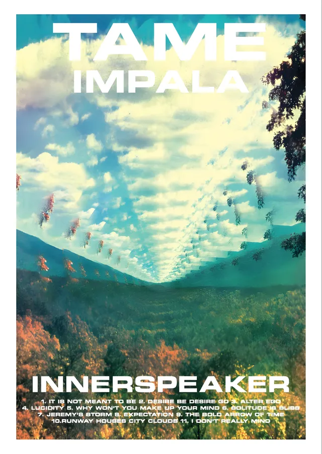 Tame Impala - InnerSpeaker Şarkı Listesi metal tablo