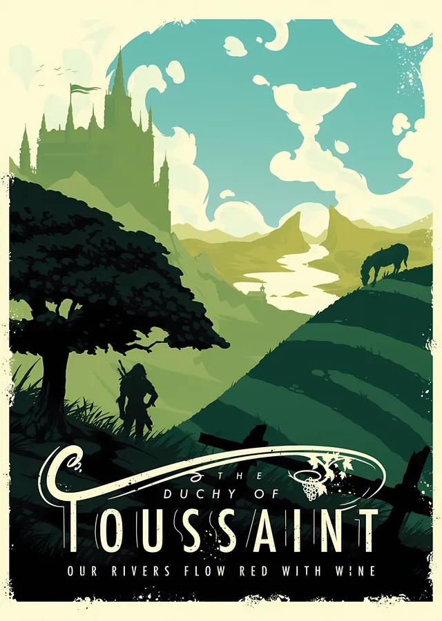 The Duchy of Toussaint metal tablo