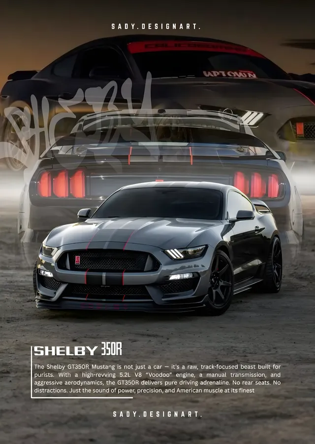 Ford Mustang Shelby GT350R metal tablo