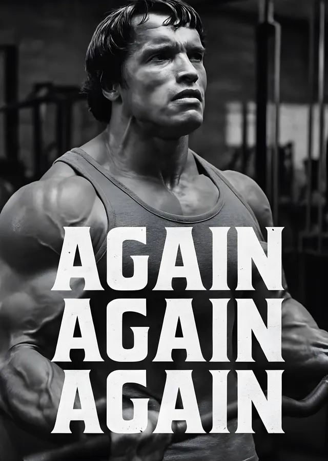 Arnold Schwarzenegger: Again Again Again metal tablo