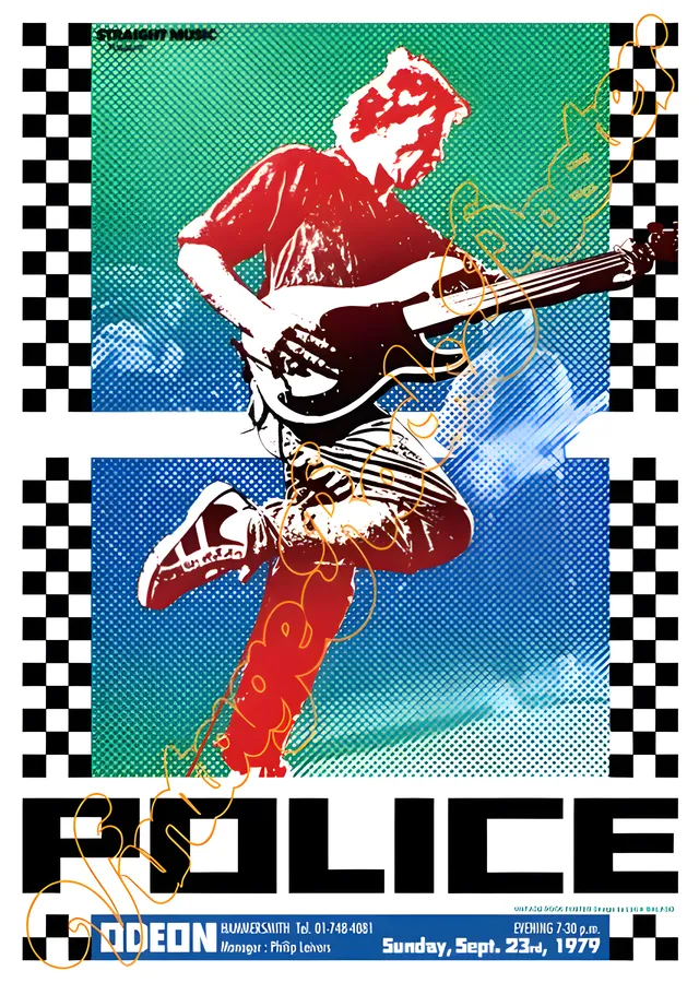 The Police: Hammersmith Odeon 1979 metal tablo
