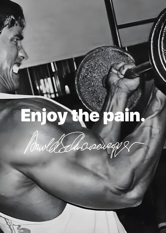 Arnold Schwarzenegger - Enjoy the Pain metal tablo