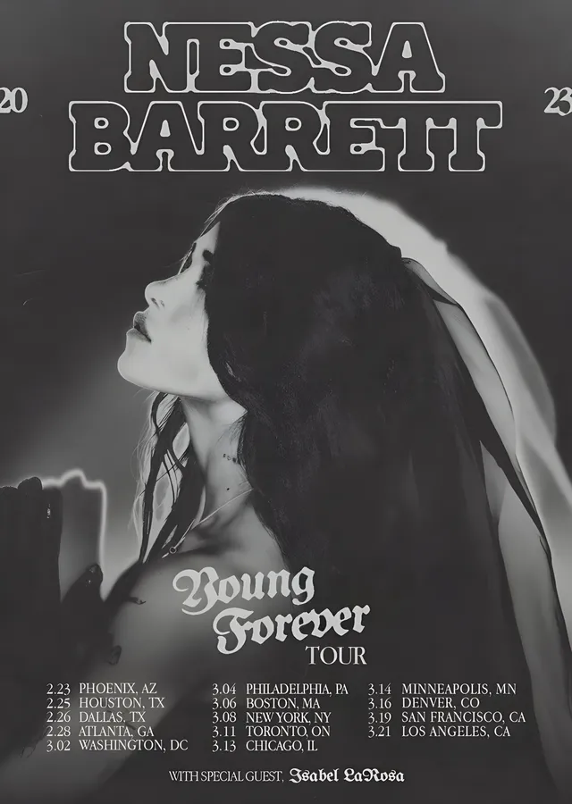 Nessa Barrett: Young Forever Tour metal tablo