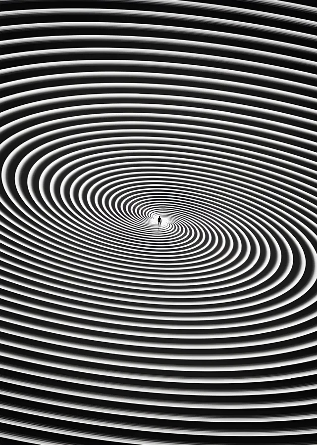Op-Art: Sonsuz Halka metal tablo