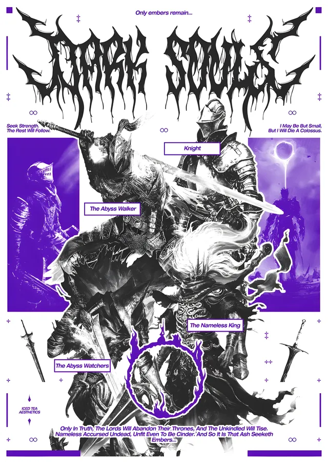 Dark Souls: Zine Kolaj metal tablo