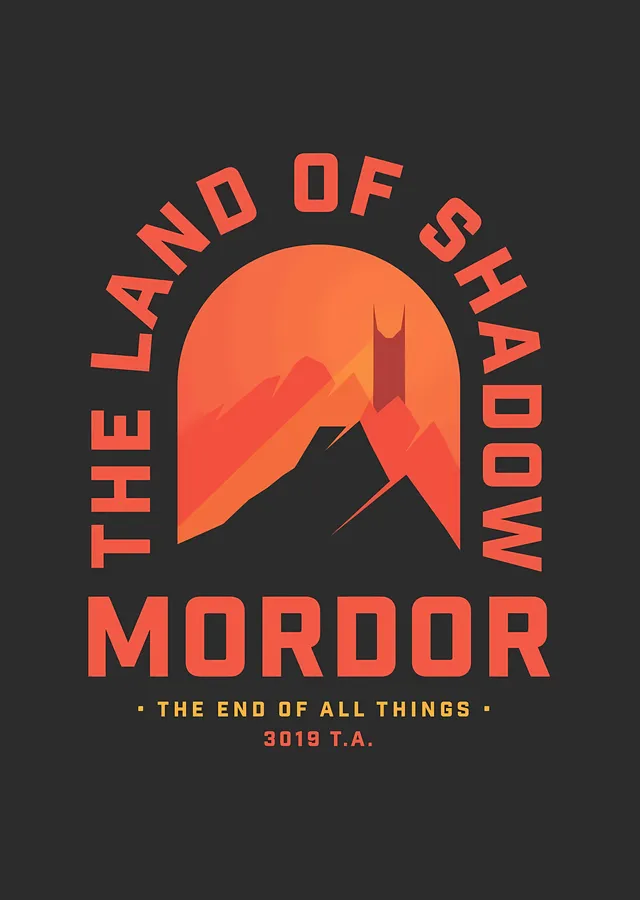 Mordor: The Land of Shadow metal tablo