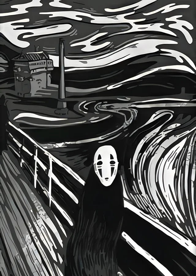 Spirited Away - Kaonashi'nin Çığlığı metal tablo