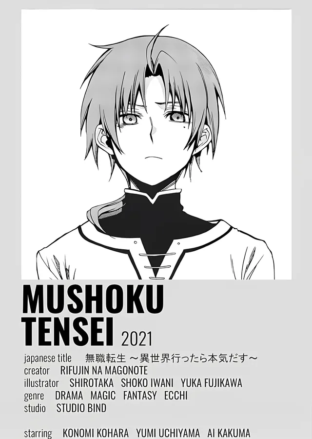 Mushoku Tensei: Minimalist Künye metal tablo
