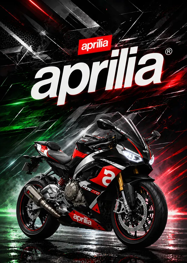 Aprilia RSV4 - İtalyan Renkleri metal tablo