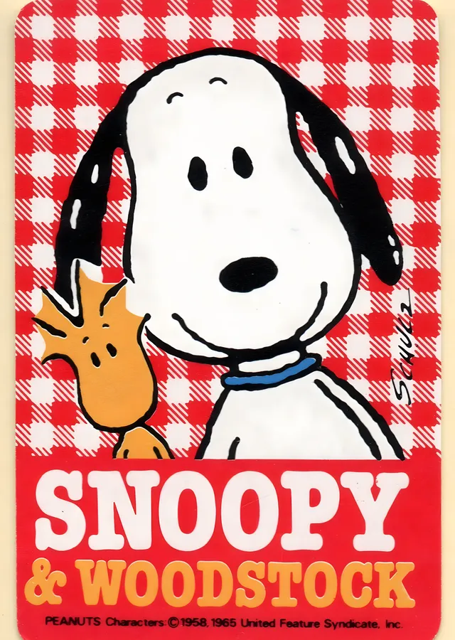 Snoopy & Woodstock - Vintage metal tablo