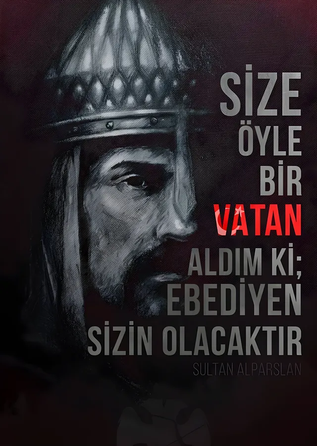 Alp Arslan: Size Öyle Bir Vatan Aldım Ki metal tablo