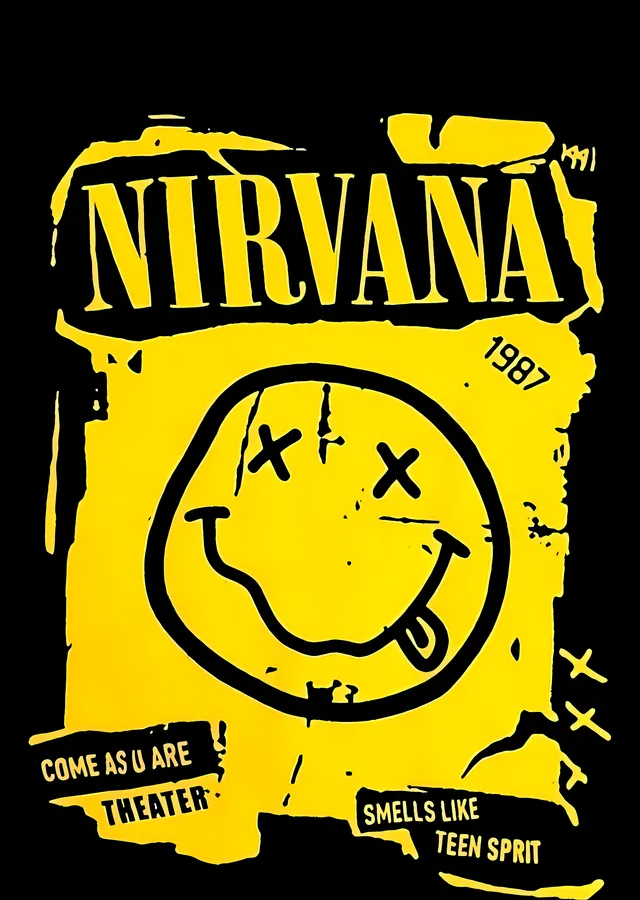 Nirvana: İkonik Gülen Yüz metal tablo