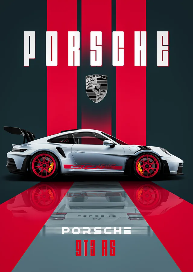 Porsche 911 RS metal tablo