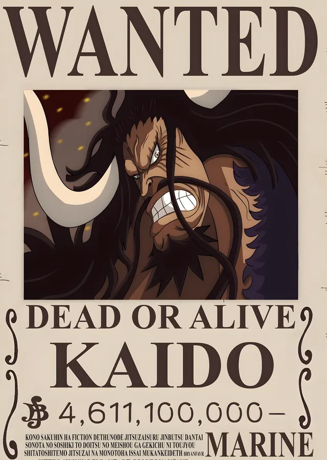 Kaido: Güçlü Ejderha metal tablo