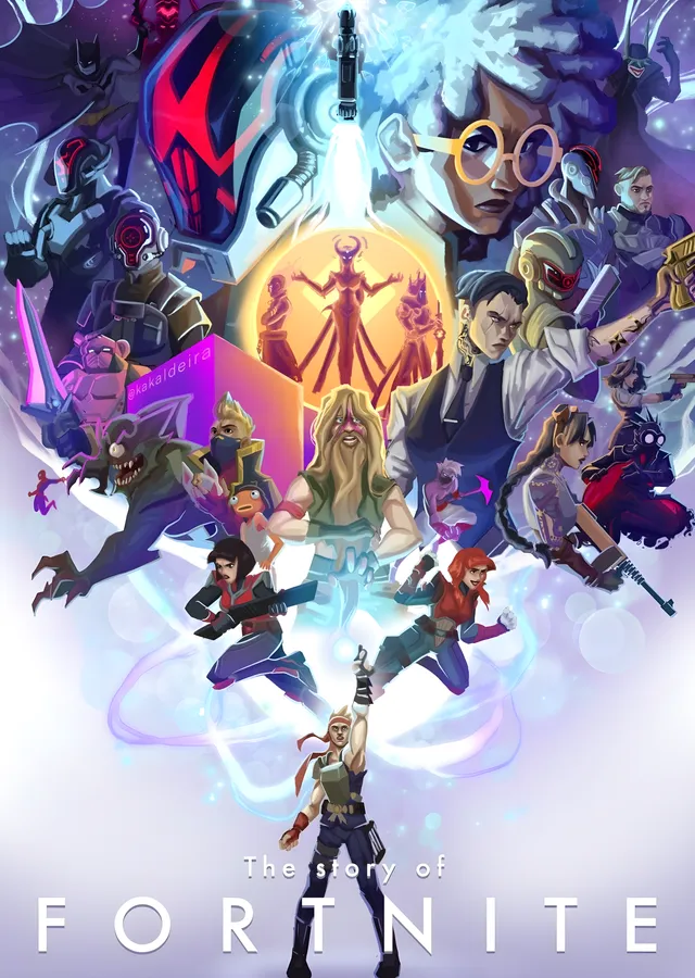 The Story of Fortnite metal tablo