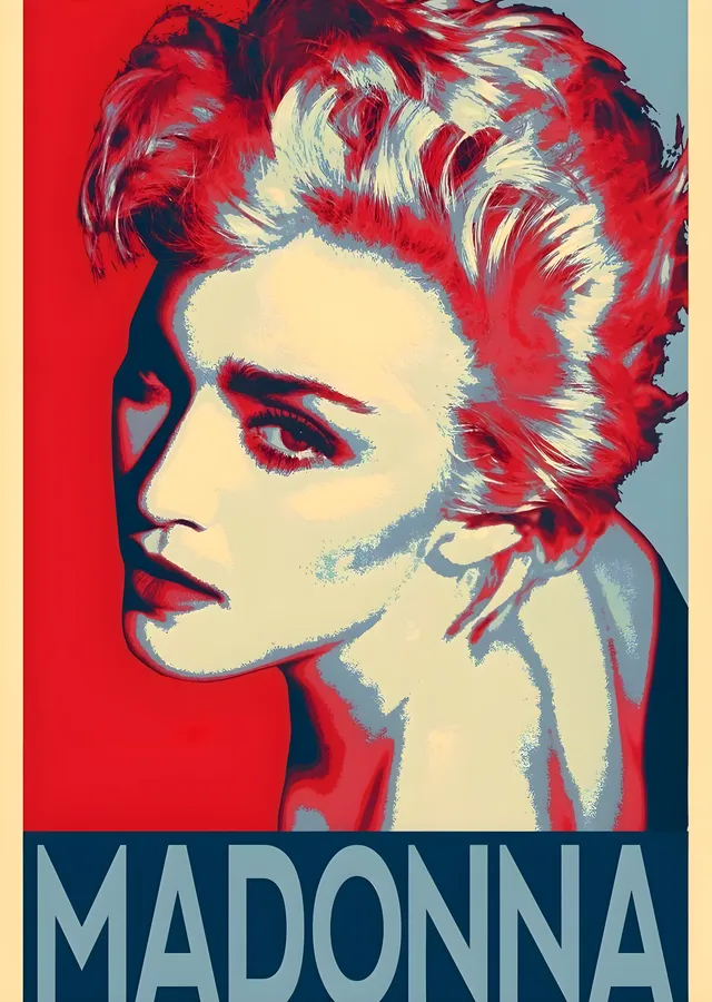 Madonna: Pop Kraliçe Portresi metal tablo
