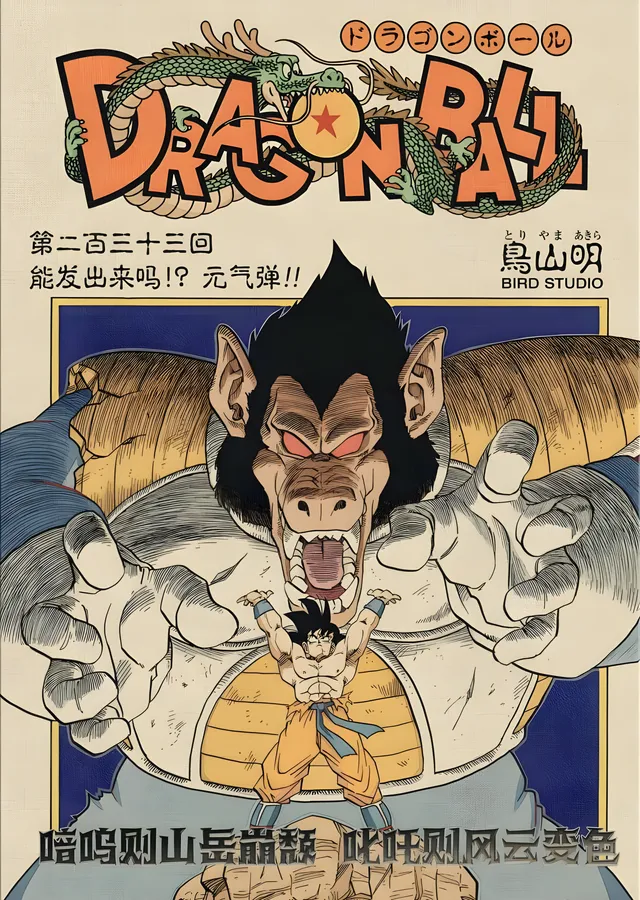 Dragon Ball: Retro Kapakta Dev Maymun metal tablo