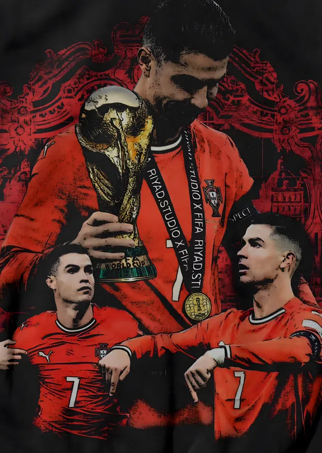 Cristiano Ronaldo: Kupa Kolajı metal tablo