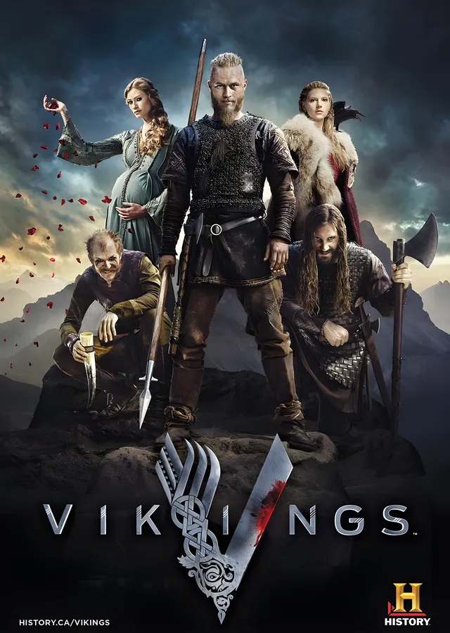 Vikings: Kayalıkta Savaşçı Kadrosu metal tablo