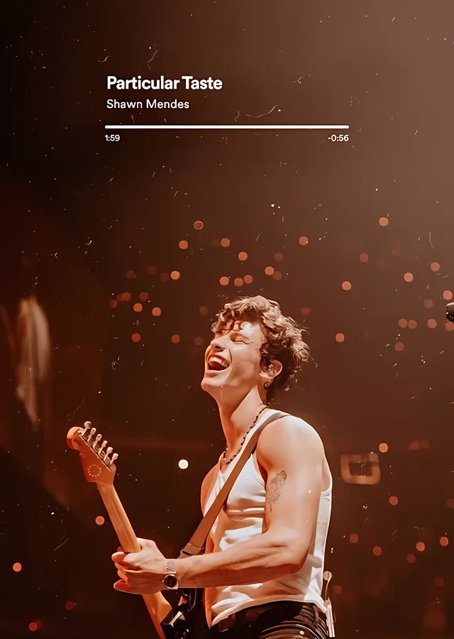 Shawn Mendes: Particular Taste metal tablo